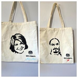 19 Crimes Martha Stewart/ Snoop Dogg Cream Canvas Tote Bag.